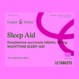 Foster And Thrive 010939957818 Sleep Aid Doxylamine Succinate 32 Tabs 25 Mg