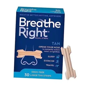 181562 Foundation Consumer Healthcare Original Nose Strips To Reduce Snoring And Relieve Congestion Tan 30