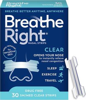 Foundation Consumer Healthcare 313034662695 Breathe Right Nasal Strips Clear Small/medium Nose Snoring Conge