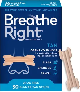 Foundation Consumer Healthcare 705353661617 Breathe Right Original Nasal Strips Tan Sm/med Help Stop Snor