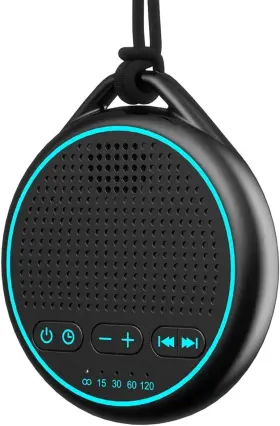 Fourair 744591975292 White Noise Sound Machine With 25 Soothing Natural Sounds Rechargeable Black
