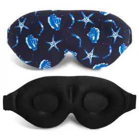 Fox-tech 749944042423 3d Sleep Mask Contoured Cup Night Blindfold Comfortable And Super Soft