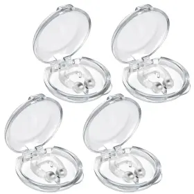Fresh Fab Finds 729149866314 4pcs Magnetic Nose Clip Anti Snoring Device - Clear One Size
