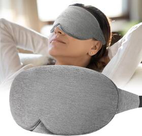 Freshme 12121149 Cotton Sleep Eye Mask - Travel For Sleeping Airplane Gray