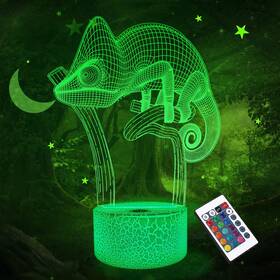 Fullosun 749789409313 Chameleon 3d Night Light 9.7ftft L X 6.7ftft W 2.1ftft H Blue-chameleon