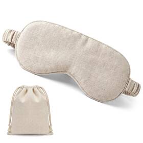 Funnysoft Jaw-funnysoft-4265 4 Pcs Pure Linen Sleep Mask With Matching Pouch Organic Cotton No P