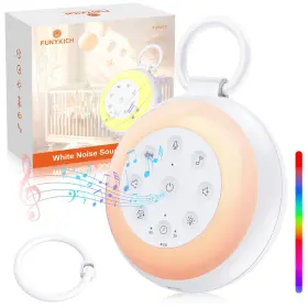 Fun013 Funykich Portable Sound Machine With Night Light Travel For Baby Adults