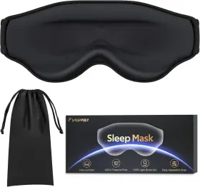 Fsm-2024 Fygrip 3d Eye Mask Sleep For Men And Women Ultra Comfort 100% Black