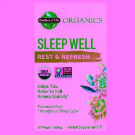 Garden Of Life 658010121897 Organics Sleep Well Rest And Refresh 30 Vegan Tabs