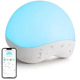 Gn-wa014-199 Geeni Rise And Shine Baby White Noise Machine With Night Light 25 Soothing So