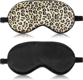Geyoga 445025227224 2 Pieces Silk Sleeping Mask With Adjustable Strap-silk Eye Soft Cover B