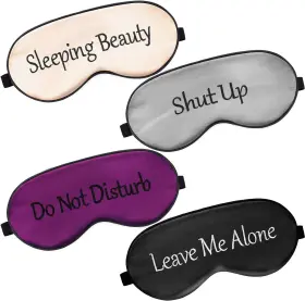 Masks-sh66 Geyoga 4 Pieces Funny Eye Mask Count Pack Of 1 Black Gray Pink Purple