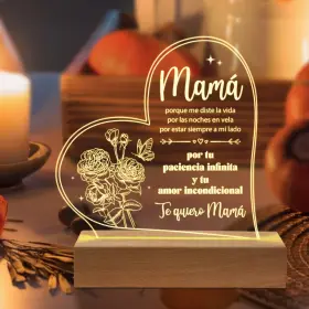 Qda15cxx078 Giltglimmer Gifts For Mom In Spanish Regalos Para Mam Engraved White