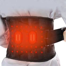Ginekoo Gca157t-m Heated Back Support Belt - Breathable With Heating Pad For Lower Pa