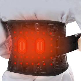 Ginekoo Gca157t-xl Heated Back Braces - Breathable Support Belt With Heating Pad For Lower