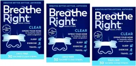 Glaxosmithkline 313112691623 Breathe Right Nasal Strips - Clear For Sensitive Skin Sm/med