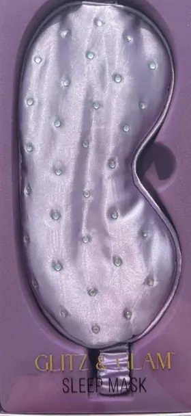 Glitz And Glam 190518944597 Sleep Mask- Tiktok Viral Blinged Out Lavender Color