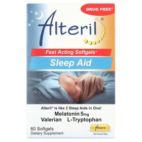 Global Product Management Inc. 744110821796 Sleep Aid Softgels 60 Ct. 3 Aids In One 5mg Melatonin L-tryptophan And Va