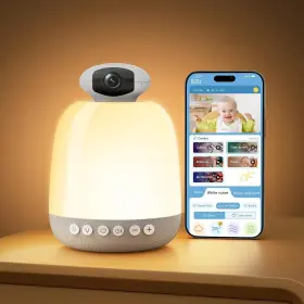 Glcsntn1101 Glocusent Smart Baby Monitor Night Light 1080p Cam White Noise Bt Wifi - Nib