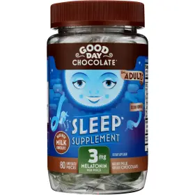 77643 Good Day Chocolate Melatonin 3mg Milk 80 Pieces