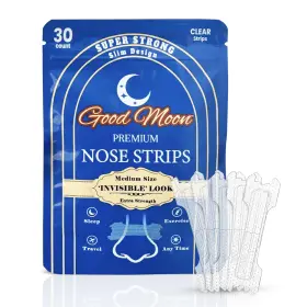 Good Moon 198715544343 Premium Invisible Nose Medium Size - 30 Count Black White Blue Gold