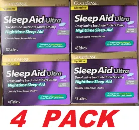 Goodsense 301136044679 Nighttime Sleep-aid Ultra Tablets Doxylamine 25 Mg 4 Pack X 48 Tabs