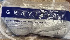 Gravity 810094030605 New Weighted Black Out Sleep Mask Deep Touch Travel Eye Cover Rest Relax