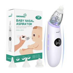 Grownsy B0csmn2p19 Nasal Aspirator Baby Nose Sucker Electric Toddler Booger Suction 3 Silic
