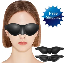 Grozoss 313036720782 Soft Silicone Sleep Mask For Dry Eyes Reusable Washable Comfort Stress Relief