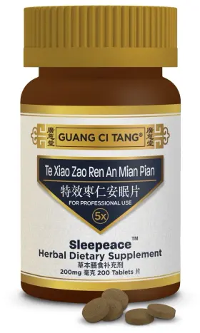 2029 Guang Ci Tang 817967013628 Te Xiao Zao Ren An Mian Pian Sleepeace Chinese Herbs 200 Tablets - Exp 04/2029