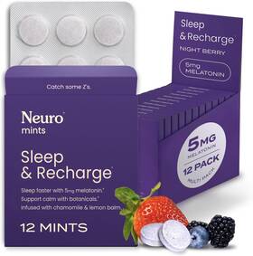 Gum Inc. 850042893036 Sleep And Recharge Meltaway Mints - Contains Melatonin 5mg Chamomile Elderberry