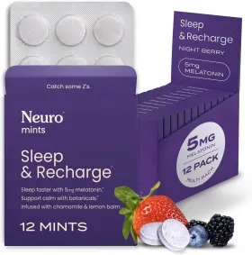 Gum Inc. 850042893036 Sleep And Recharge Meltaway Mints - Contains Melatonin 5mg Chamomile Elderberry