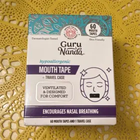 1152544r1 Guru Nanda Hypoallergenic Mouth Tape 60 Pack Skin Friendly Travel Case