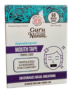 Guru Nanda 810051086218 Mouth Tape And Travel Case For Nasal Breathing New