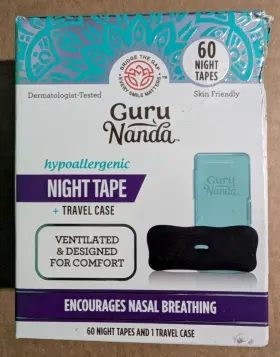 Guru Nanda 810051088229 Gura Hypoallergenic Night Tape 60 Count Travel Case - Comfortable Sealed