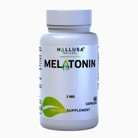 9695251921 Hallusa Natural Melatonin Max - Supplement Sleep Restful And General Wellbeing 60 Cap