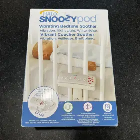 3873 Halo Snoozypod Vibrating Bedtime Soother White Open Box Never Used