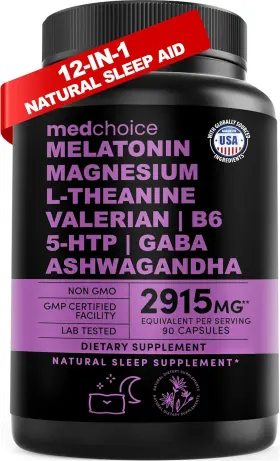 Hamerun2015 313092723789 12-in-1 Melatonin Capsules Natural Sleep Aid 5mg 1 Pack