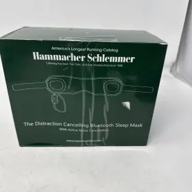Hammacher 854299004214 Travel Airplane Noise Cancelling Bluetooth Sleep Sound Mask Play Music