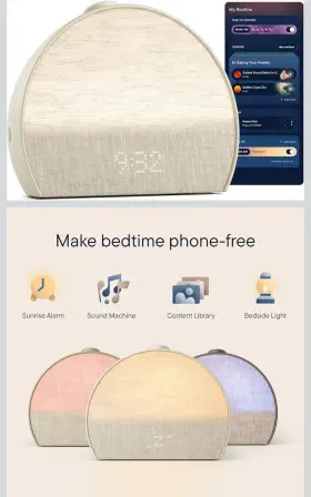 Restore3 Hatch Restore 3 Sound Machine Therapy Sunrise Alarm Bedside Light Putty