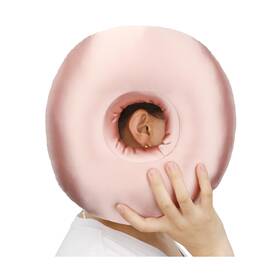 Heal N Hope As-earpillow-3-coral Silky Satin Piercing Pillow Ear Pillows Donut With Hole For P