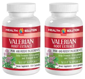 Health Solution 739862255753 Valerian Root Extract 4 1 - Stress 2 Bottles