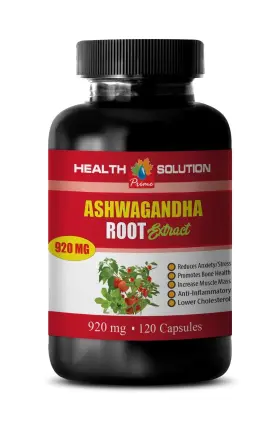 Health Solution Usa 609779793375 Ashwagandha Capsules Root 920mg Anti Inflammatory Heart 1b