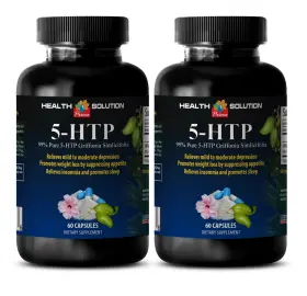 5-htp Health Solution Usa 609779841366 Sleeping Pills - 99% Pure Extract Natural Weight Loss 2 Bottles