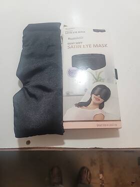 Health Touch H62720bk Silky Soft Satin Eye Mask For Bed