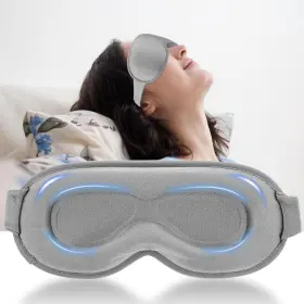 721584 Heclia Weighted Sleep Mask For Deep Sleeping Relief Adjustable Blackout Eye Gray