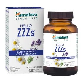 Himalaya 605069991179 12/26 Hello Zzzs 60 Day Supply - Herbal Sleep Supplement With Melatoni