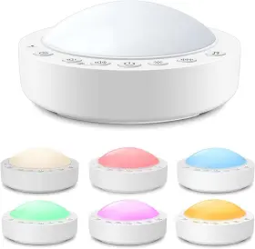 Hoaboly 768472974198 White Noise Machine For Baby Portable Sound With Nightlight 16 Soothi