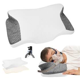 Hohangerse 717923610574 Cpap Pillow For Side And Back Sleepers Neck Pain Relief With Hose Holder