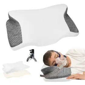 Hohangerse 717923610574 Cpap Pillow For Side And Back Sleepers Neck Pain Relief With Hose Holder